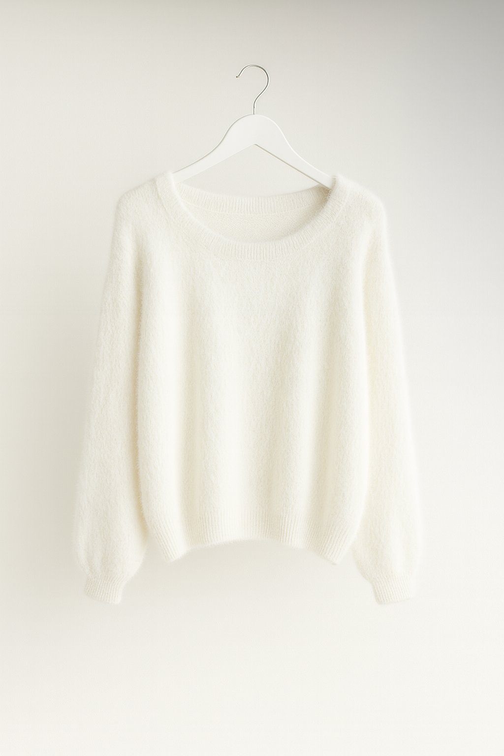 Fluffy Off-shoulder Knit
