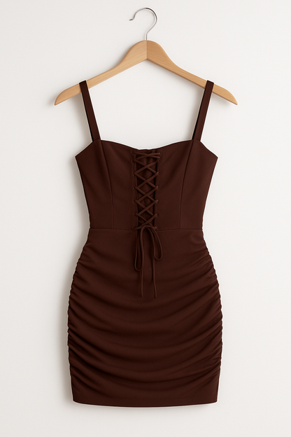 Regina - square neck mini dress
