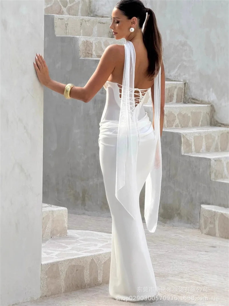 Victoria - Draped evening gown