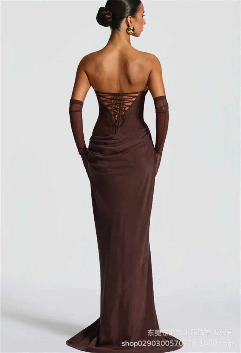 Victoria - Draped evening gown