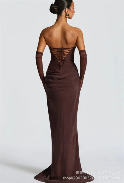 Victoria - Draped evening gown